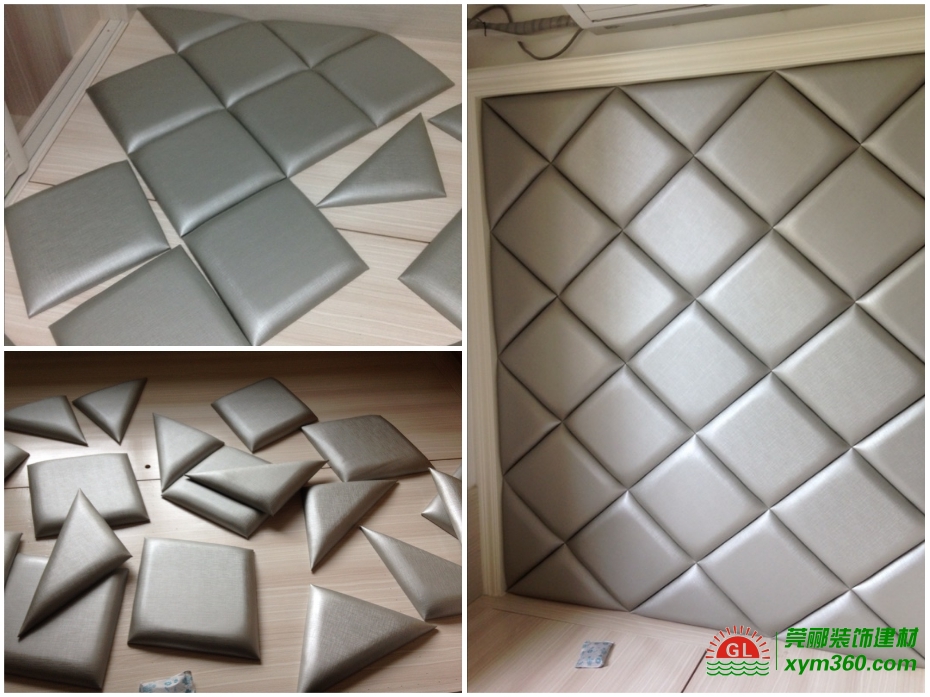 時尚銀色軟包背景墻，個性化定制軟包