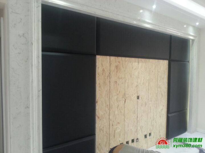 電視背景墻軟包安裝，施工示意圖